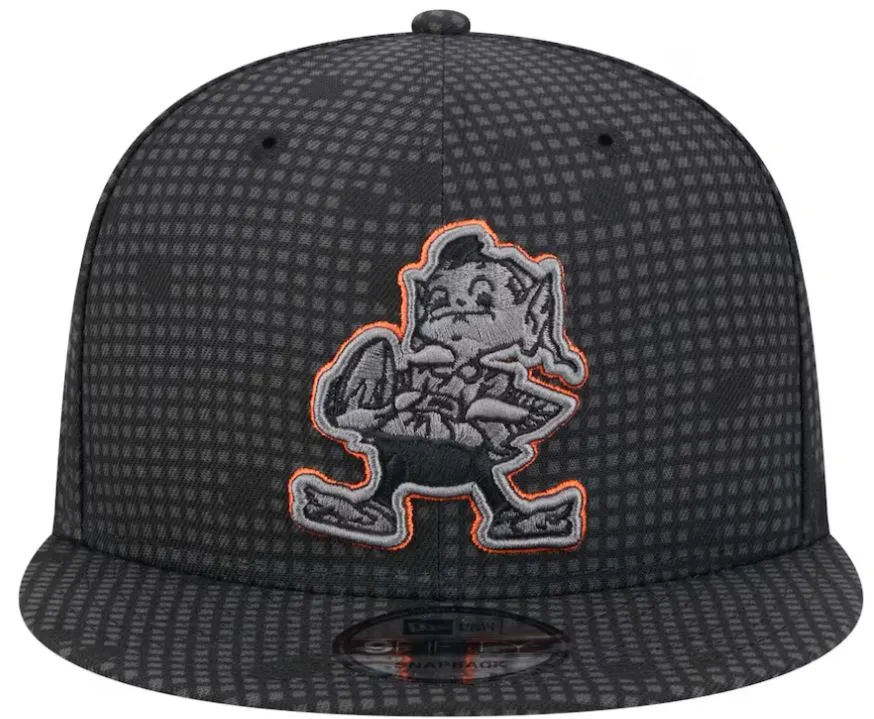 Men's Cleveland Browns New Era Black Midnight Ink Pop Outline 9FIFTY Snapback Hat