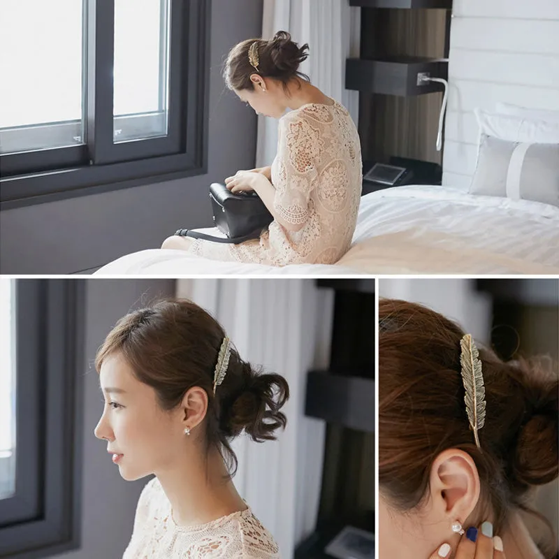 Metal Leaf Hairpin