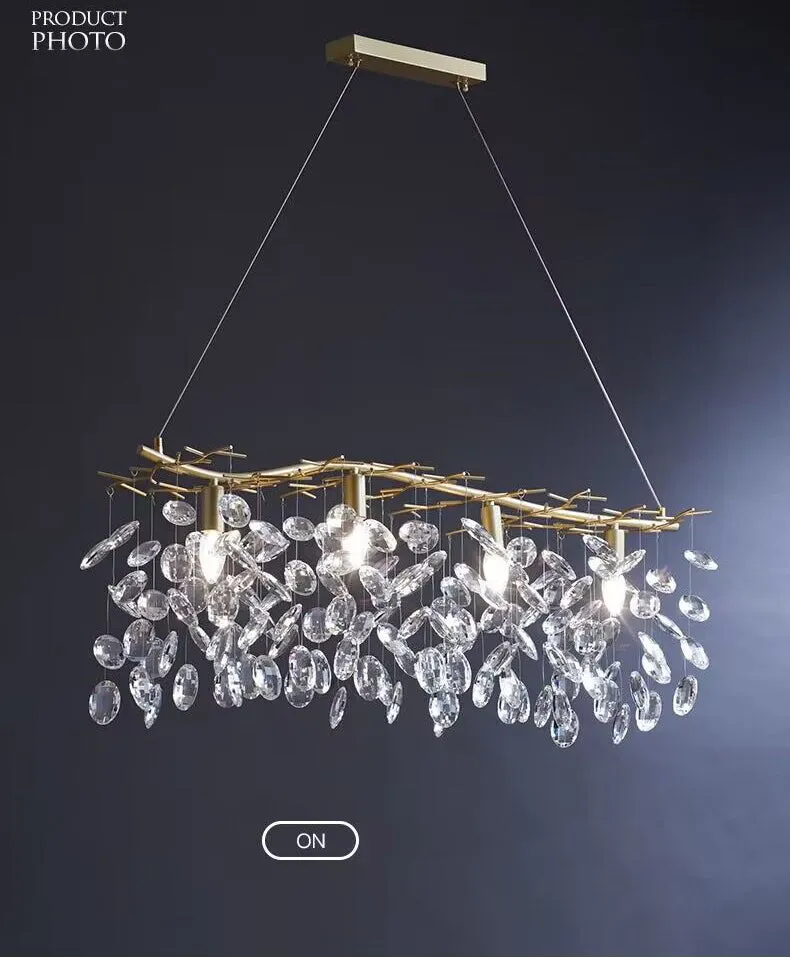 New Flower Romantic Light Luxury Crystal Chandelier for Bedroom / Living / Dining Room