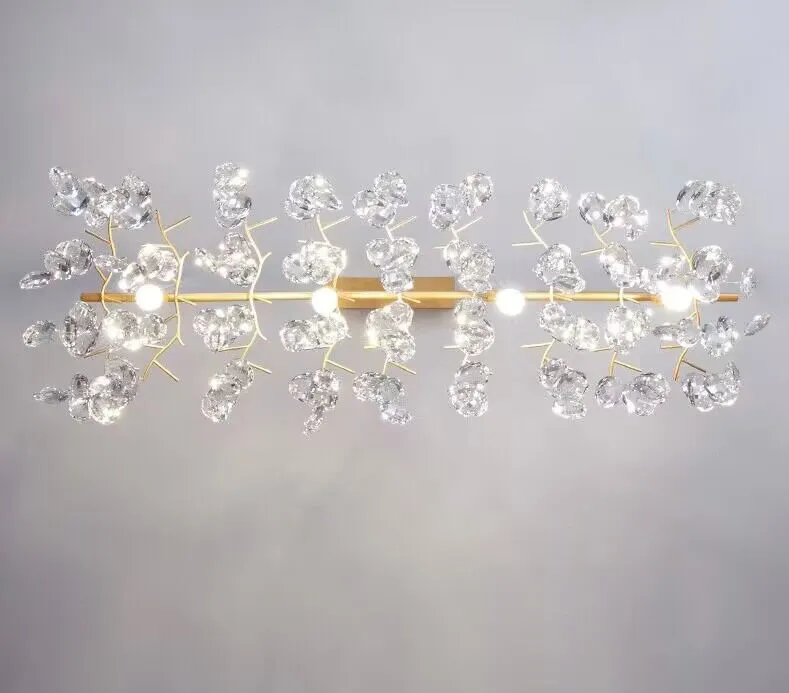 New Flower Romantic Light Luxury Crystal Chandelier for Bedroom / Living / Dining Room