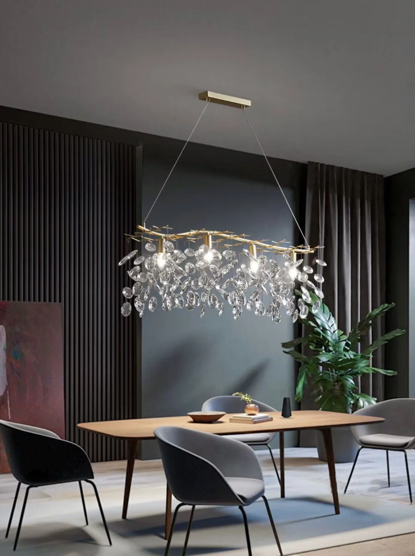 New Flower Romantic Light Luxury Crystal Chandelier for Bedroom / Living / Dining Room