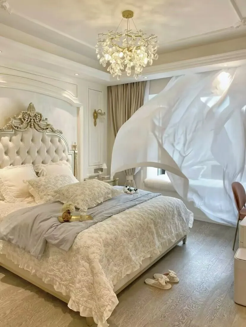 New Flower Romantic Light Luxury Crystal Chandelier for Bedroom / Living / Dining Room