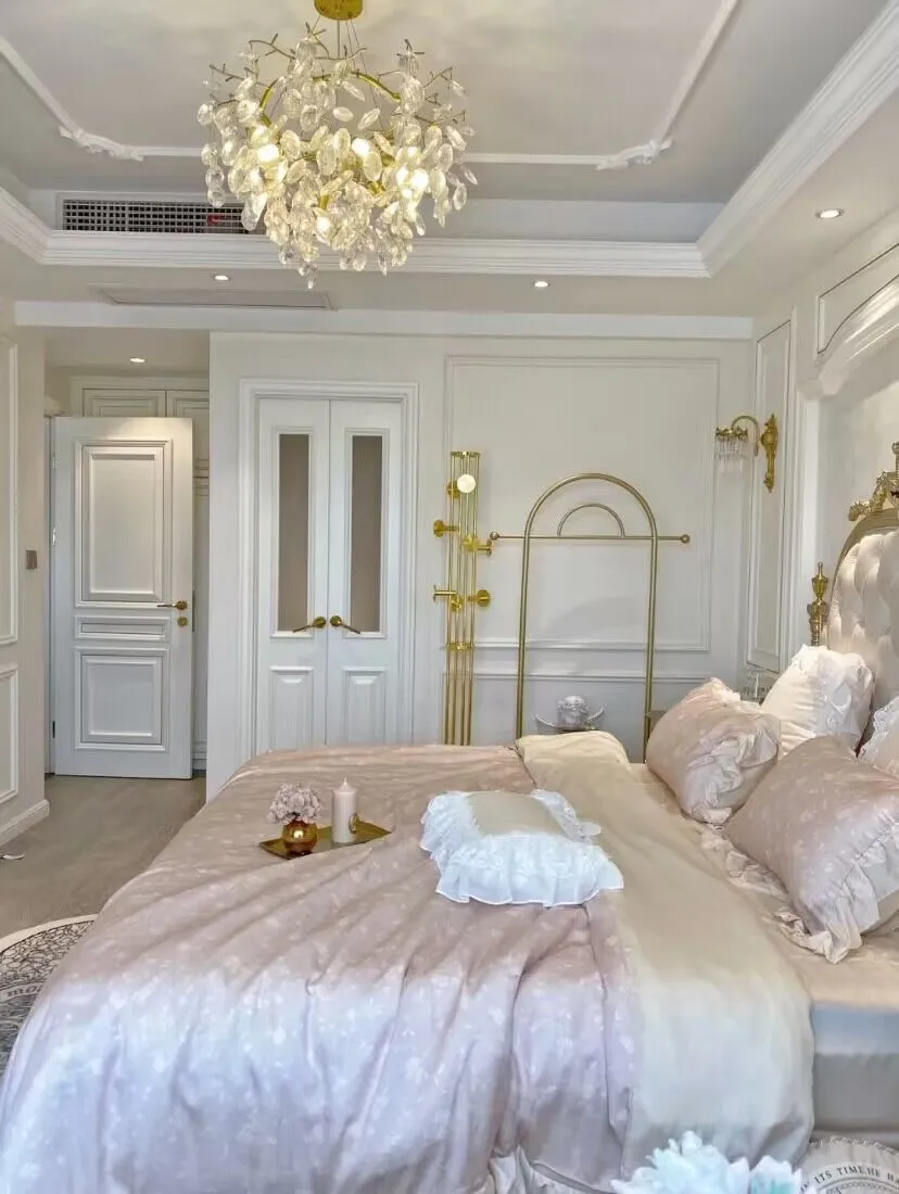 New Flower Romantic Light Luxury Crystal Chandelier for Bedroom / Living / Dining Room