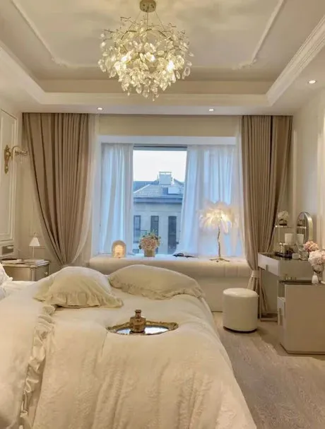New Flower Romantic Light Luxury Crystal Chandelier for Bedroom / Living / Dining Room