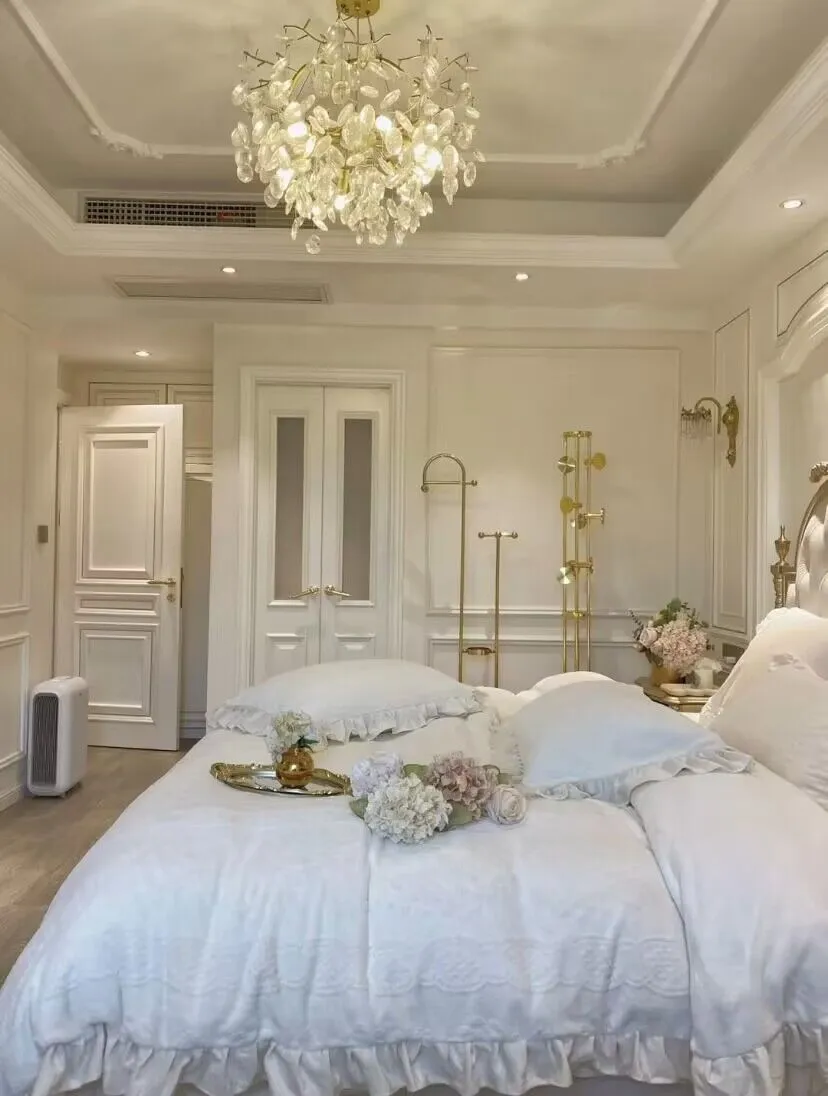 New Flower Romantic Light Luxury Crystal Chandelier for Bedroom / Living / Dining Room