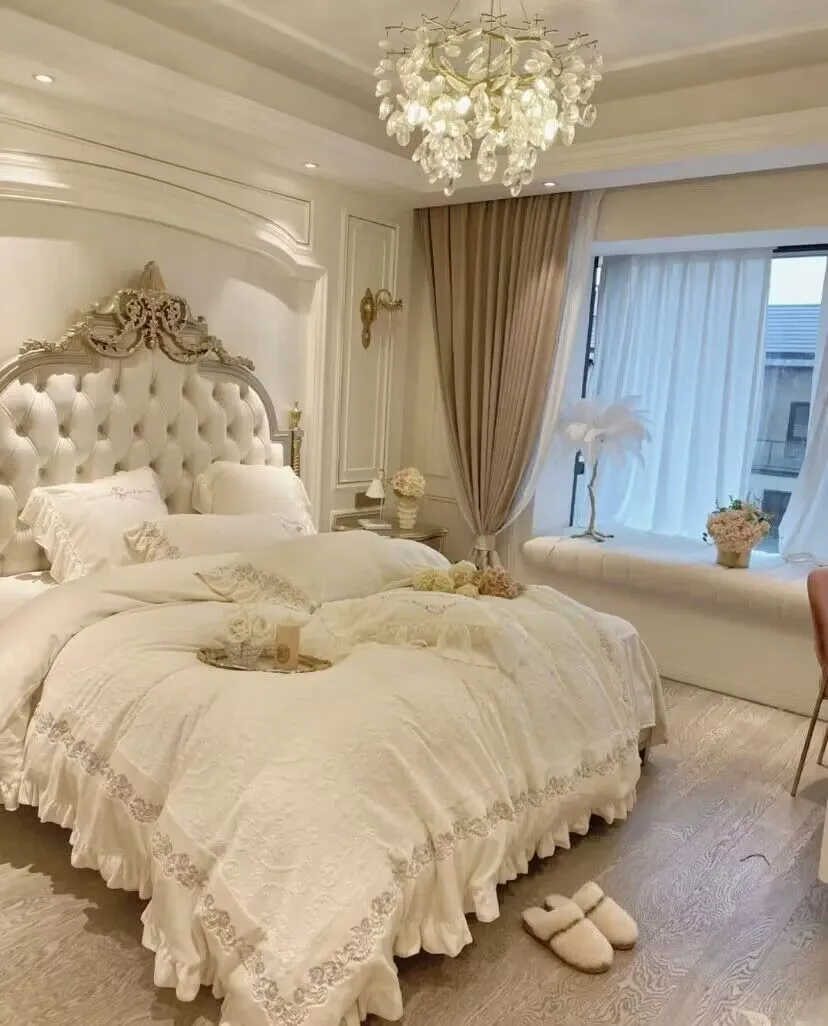 New Flower Romantic Light Luxury Crystal Chandelier for Bedroom / Living / Dining Room
