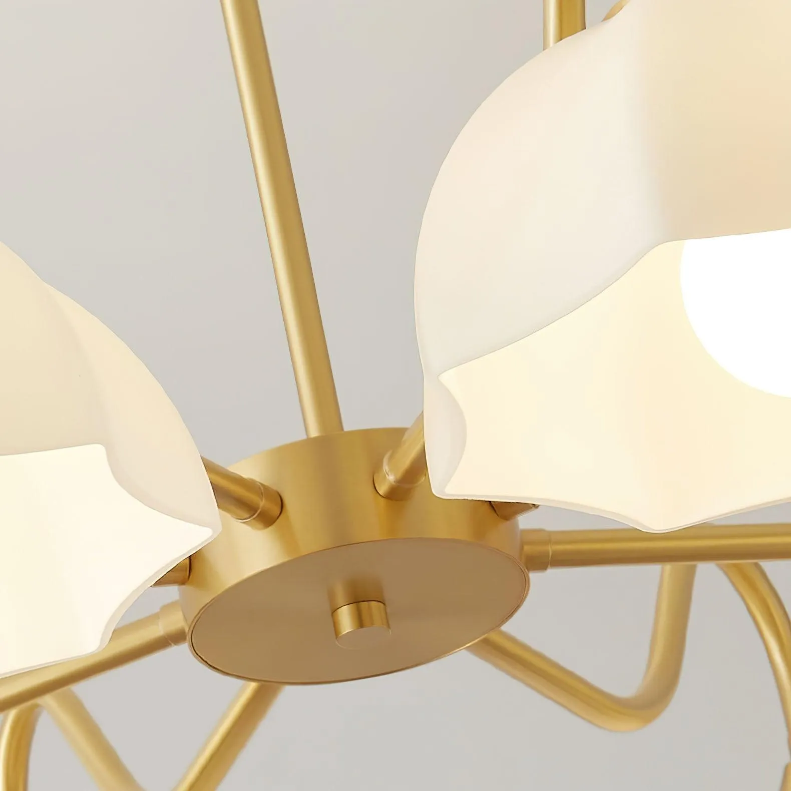 Octagonal Glass Bowl Chandelier