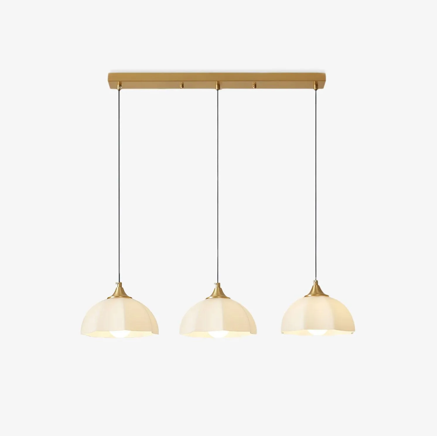 Octagonal Glass Bowl Chandelier
