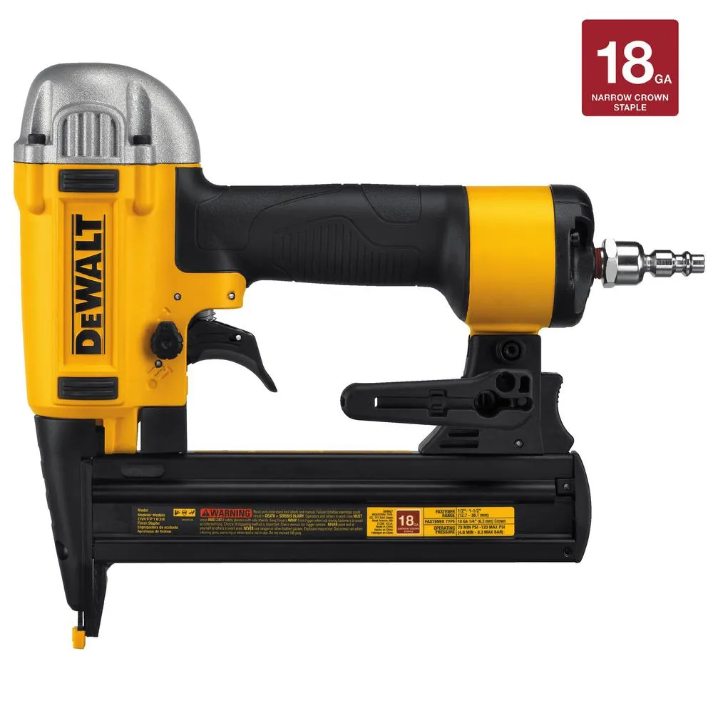 Open Box -  DEWALT DWFP1838 Pneumatic 18-Gauge 1/4 in. Crown Stapler