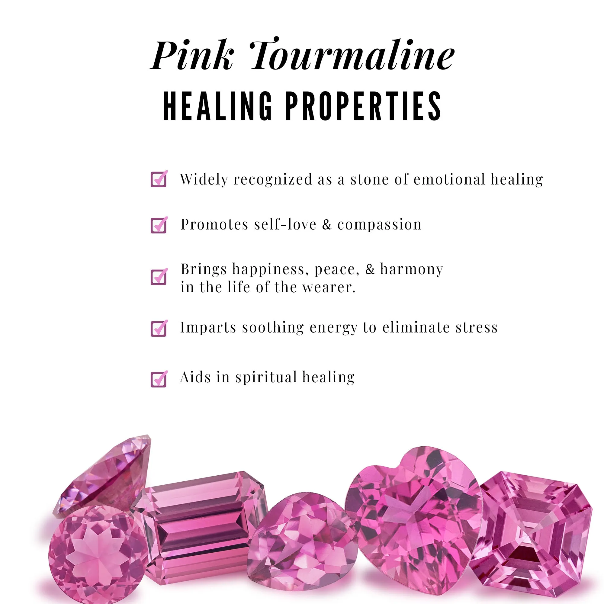 Pink Tourmaline Heart Pendant Necklace with Diamond