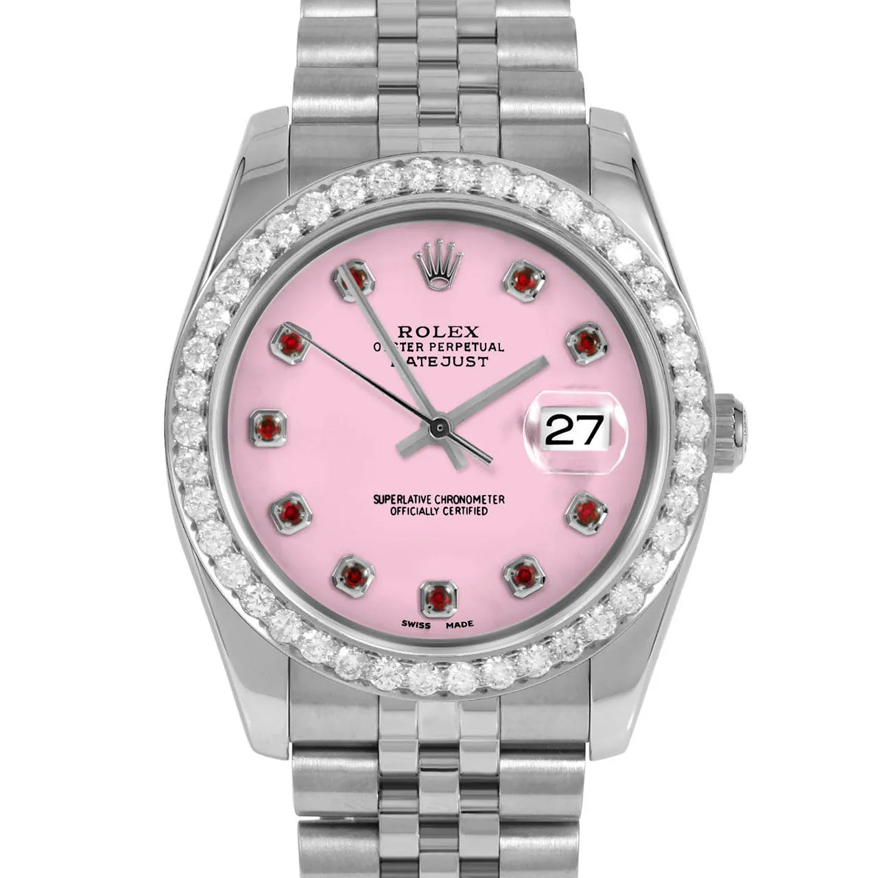 Rolex Datejust 36mm | 116234-PNK-RBY-AM-25CT-JBL