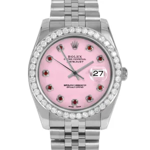 Rolex Datejust 36mm | 116234-PNK-RBY-AM-25CT-JBL