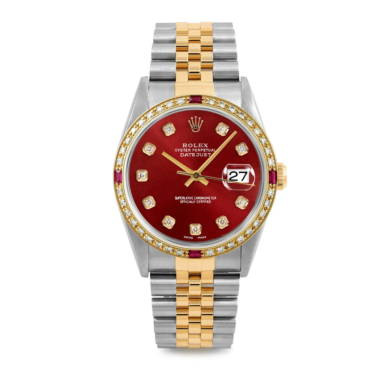 Rolex Datejust 36mm | 16233-RED-DIA-AM-4RBY-JBL
