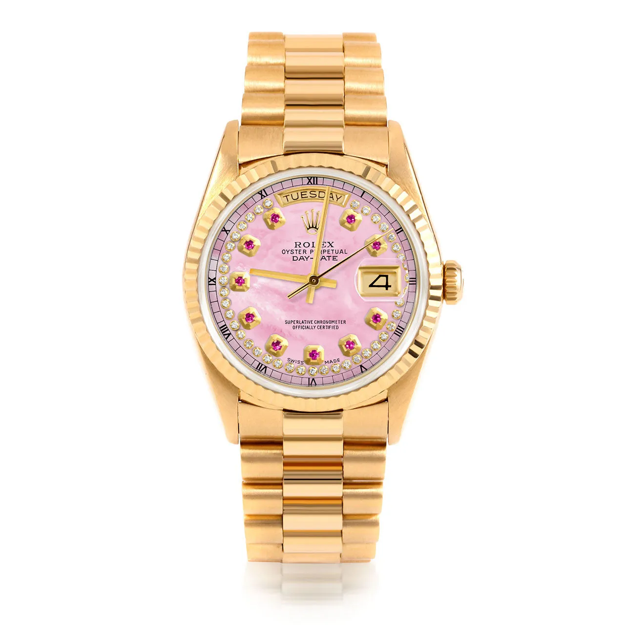 Rolex Day-Date 36mm | 18238-PMOP-STRR-FLT-PRS