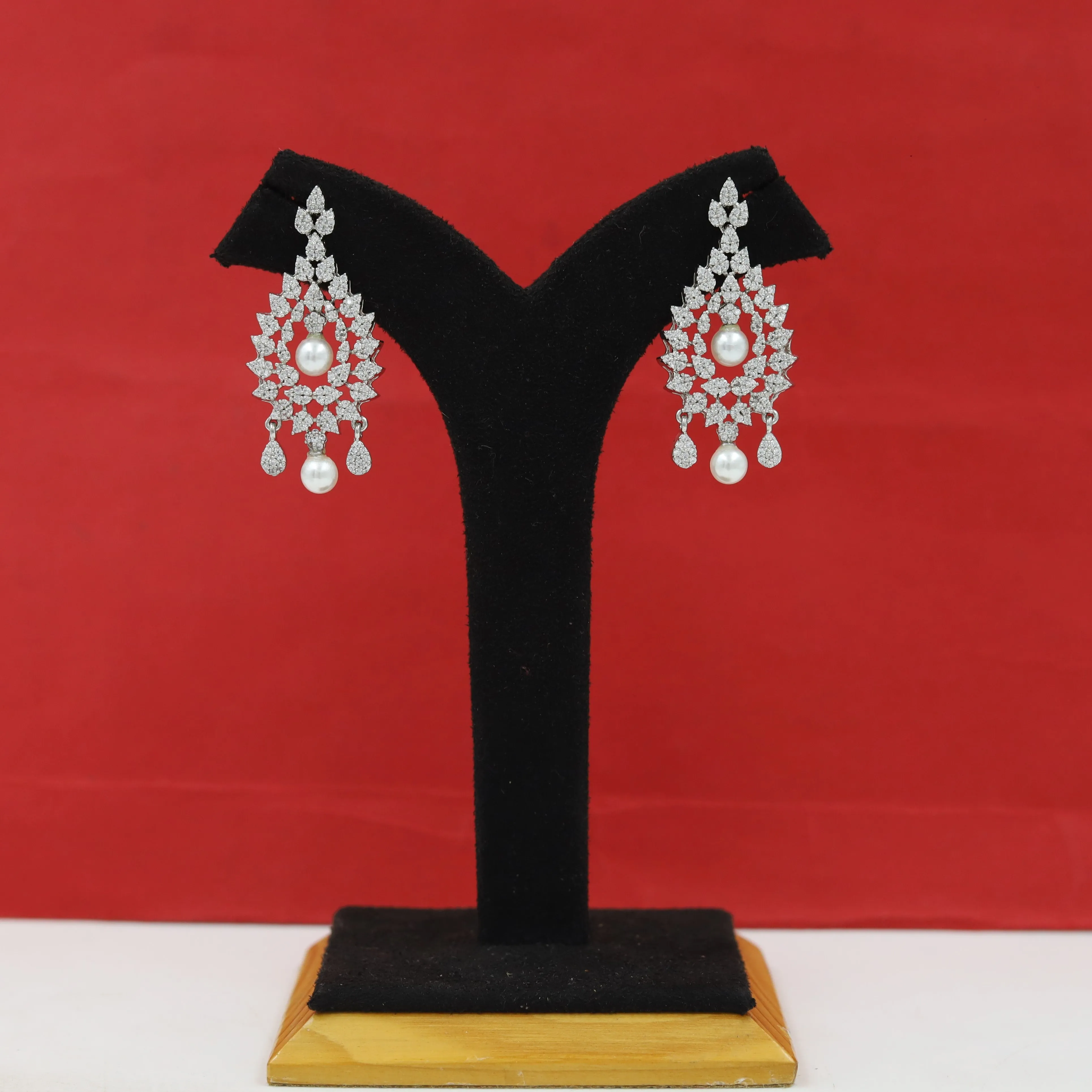 Round Neck Zircon/AD Necklace Set 11788-31