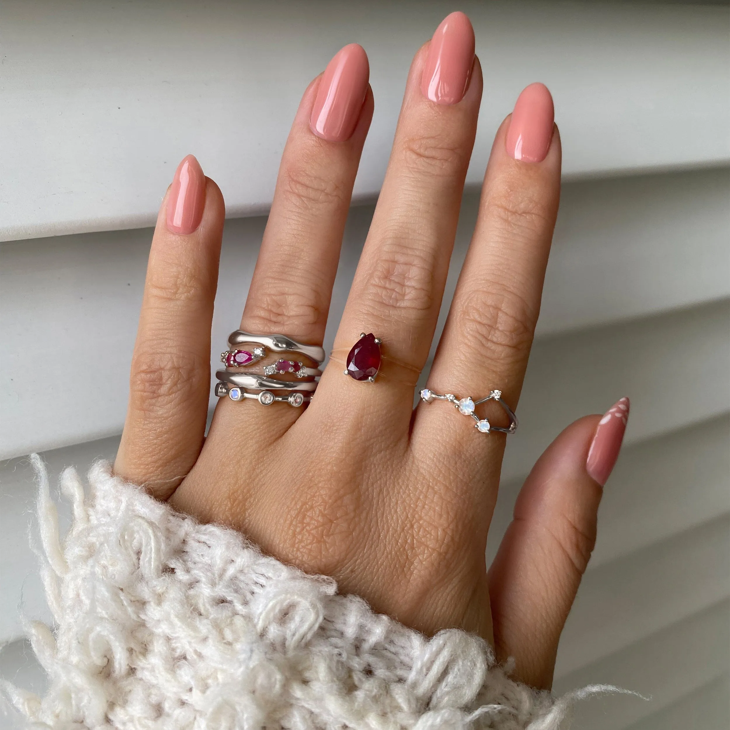 Ruby Ring Floating Sway - July Birthstone