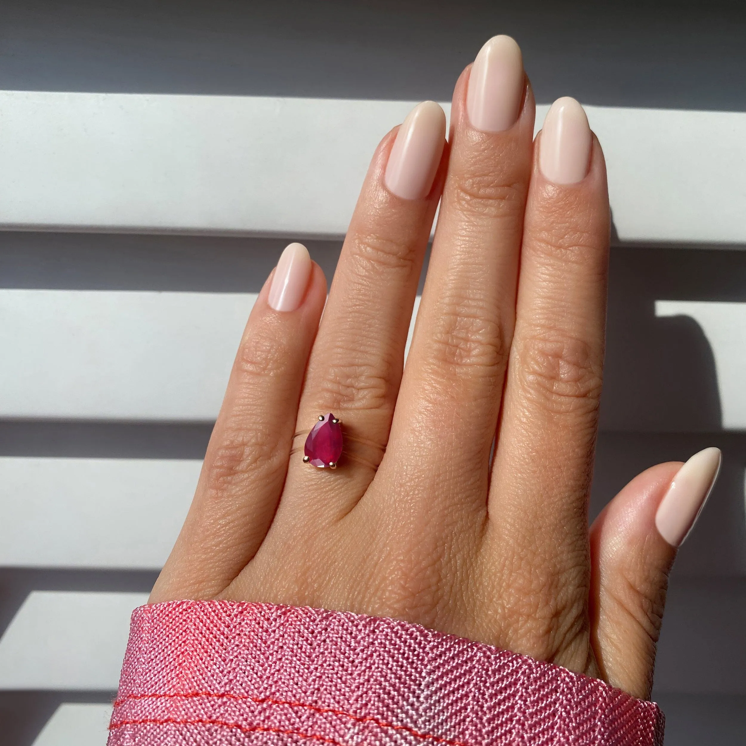Ruby Ring Floating Sway - July Birthstone