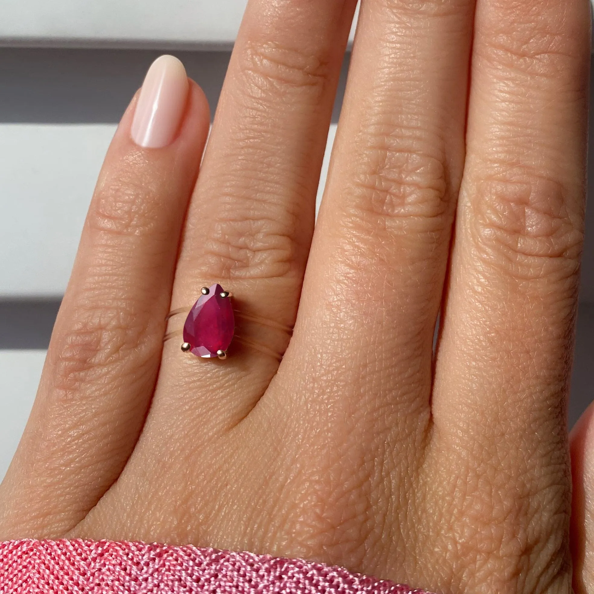 Ruby Ring Floating Sway - July Birthstone