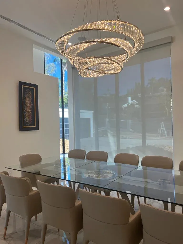 Rylight 1/2/3/4-Rings Crystal Chandelier in Gold/Chrome Finish