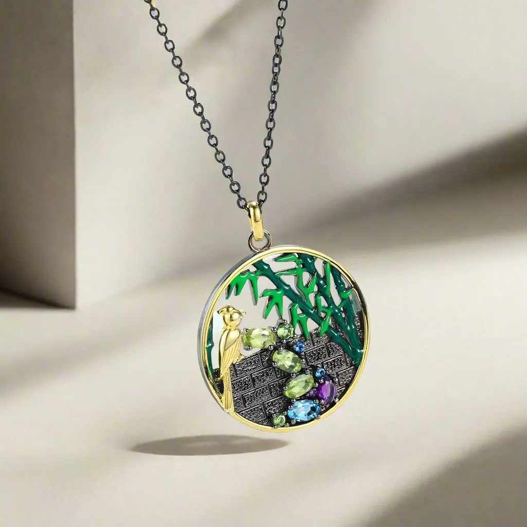 Secret Garden Enamel Necklace