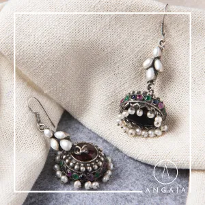 Silver Earrings - Copper Finish