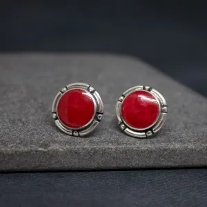 Silver Java Round Studs