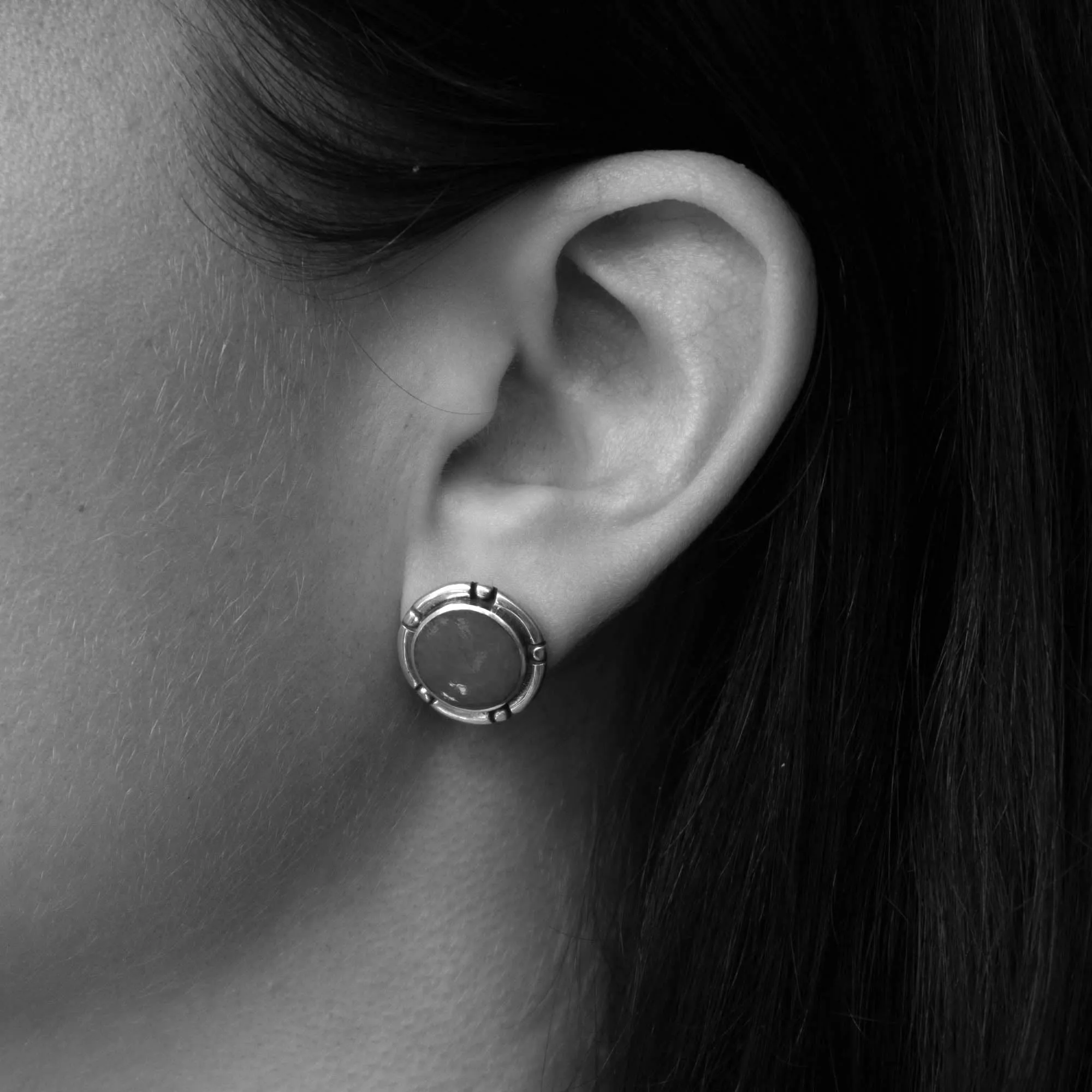 Silver Java Round Studs