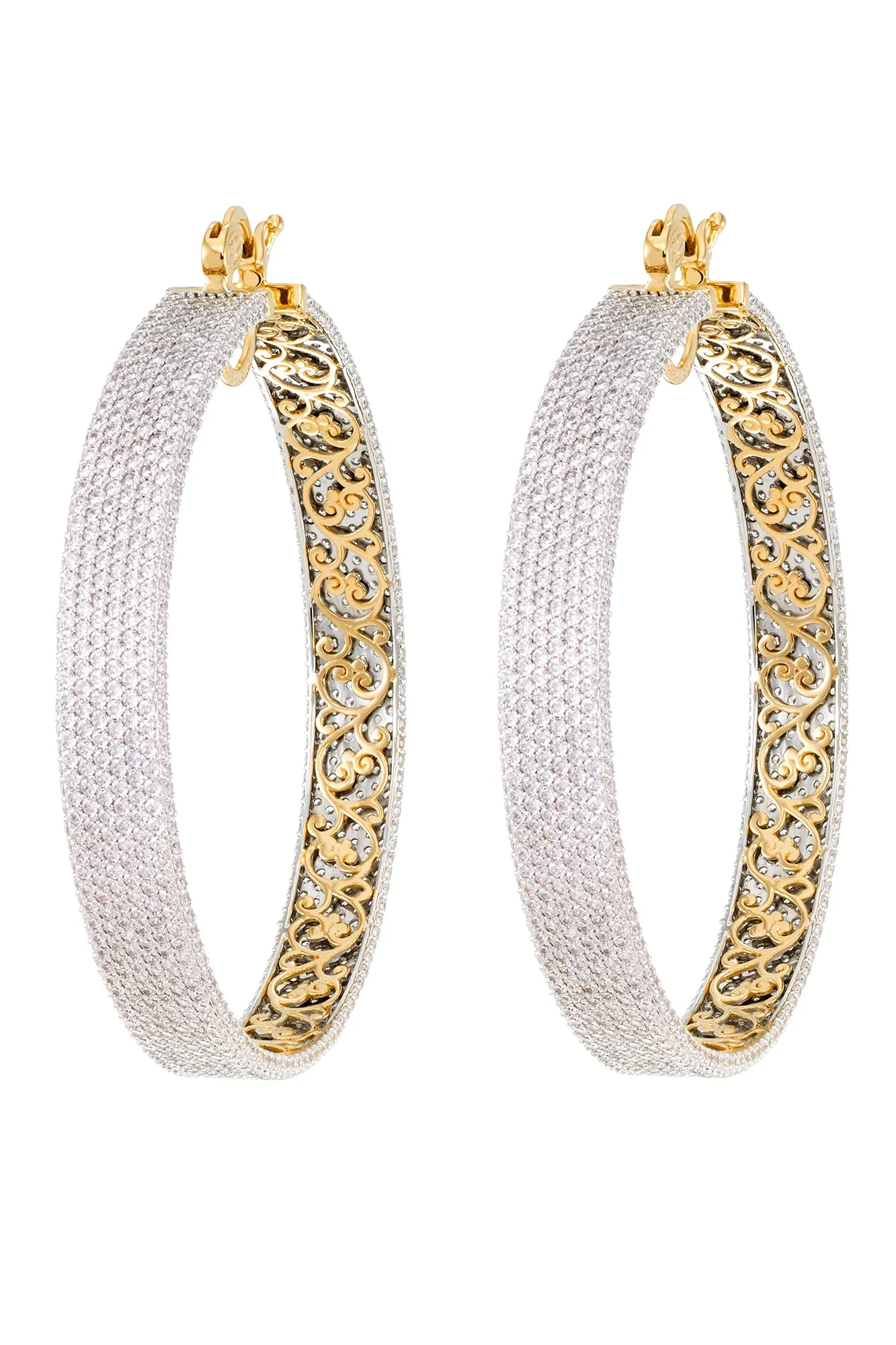 Sister Love Icy Diamond Empress Hoops - Extra Large