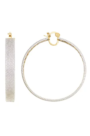 Sister Love Icy Diamond Empress Hoops - Extra Large