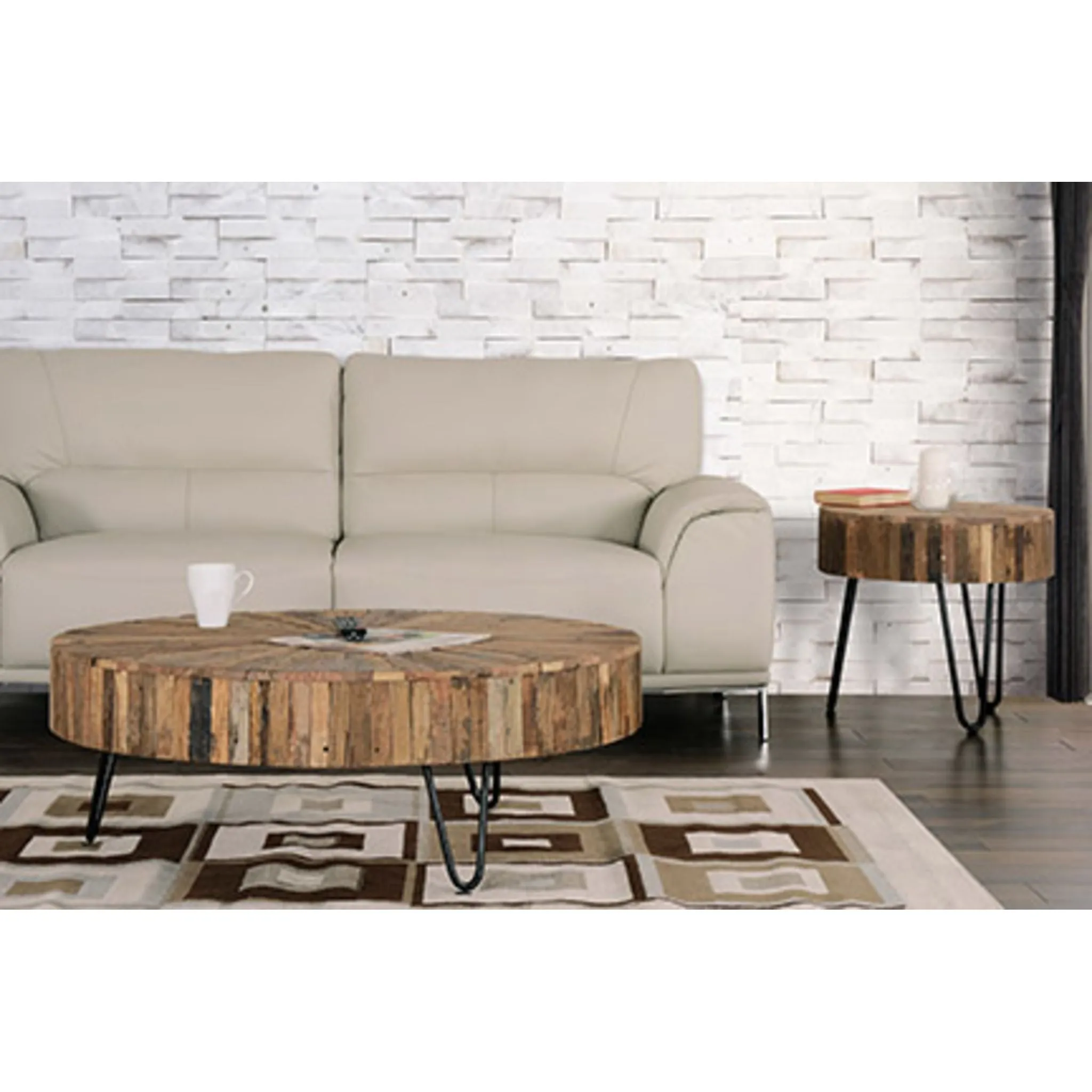 Tessa End Table - Brown/Black
