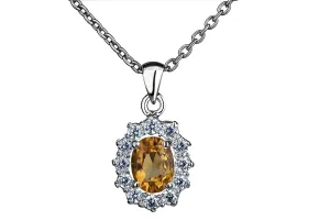 THE TAWNY COLOR OF CITRINE STONE NECKLACE