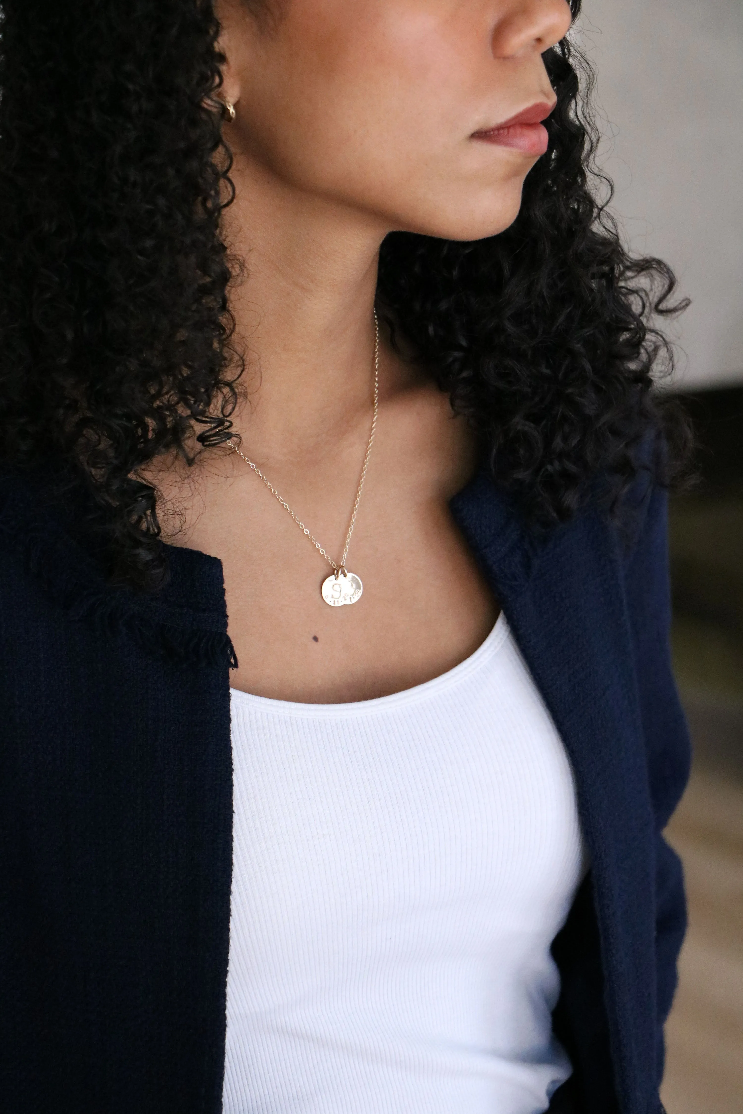 varsity initial necklace {gold   silver}