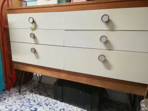 Vintage chest of drawers available for  painting - I have added hairpin legs to this - price includes painting