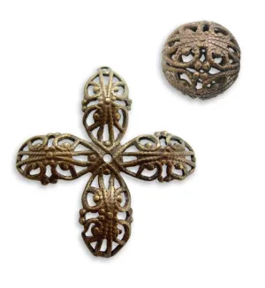 Vintaj Round Filigree Bead 14mm BD110 (1pc)